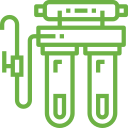 water filter with water splash